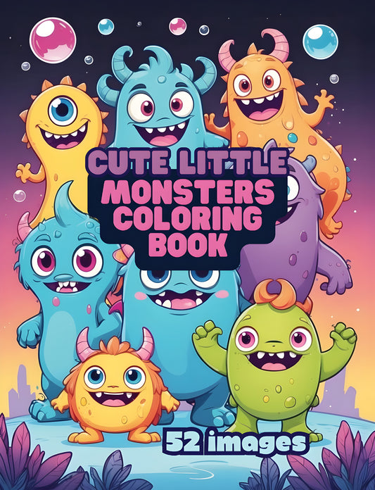 Cute Little Monsters Coloring Book
